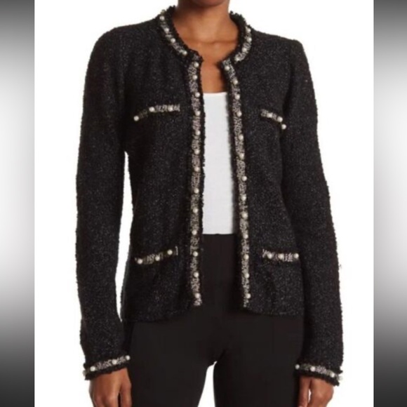 White House Black Market Black Tweed Blazer - Picture 4 of 13